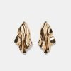 Metal Leaf Earrings - Image 4
